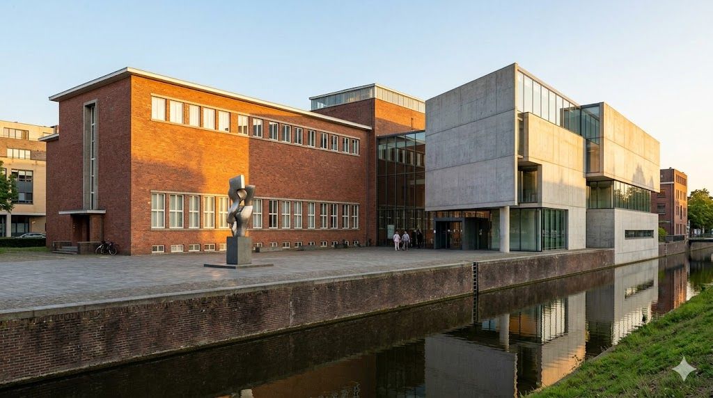 Van Abbemuseum Ajndhoven — muzej moderne i savremene umetnosti, kanal Dommel