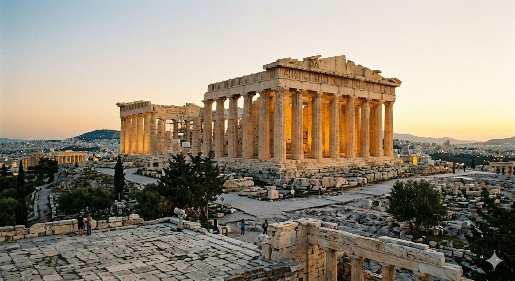 Akropolj sa Partenonom iznad Atine — UNESCO svetska baština