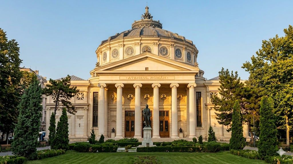Rumunski ateneum u Bukureštu, neoklasicistička koncertna dvorana, simbol Malog Pariza