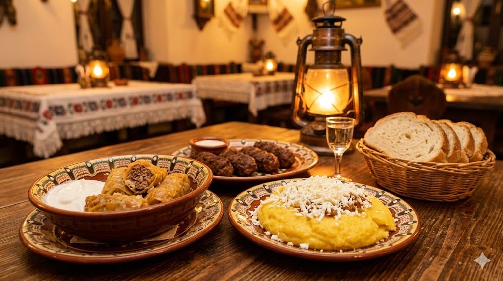 Rumunska kuhinja: sarmale, mamaliga, mici i tujka u tradicionalnom restoranu u Bukureštu