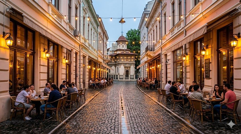 Stari grad Lipskani u Bukureštu sa Belle Époque uličicama, kafe terasama i noćnim životom