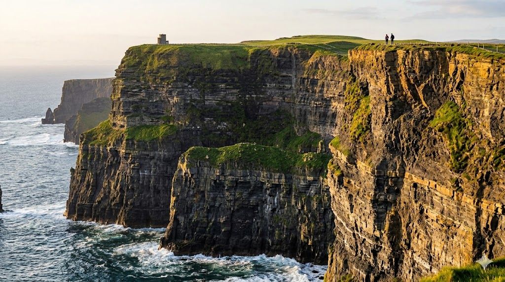 Cliffs of Moher Irska — 214 metara visoke litice nad Atlantikom, O'Brien tornjak, irska divlja zapadna obala dnevni izlet