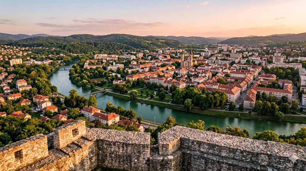 Panorama Banja Luke iz Tvrđave Kastel