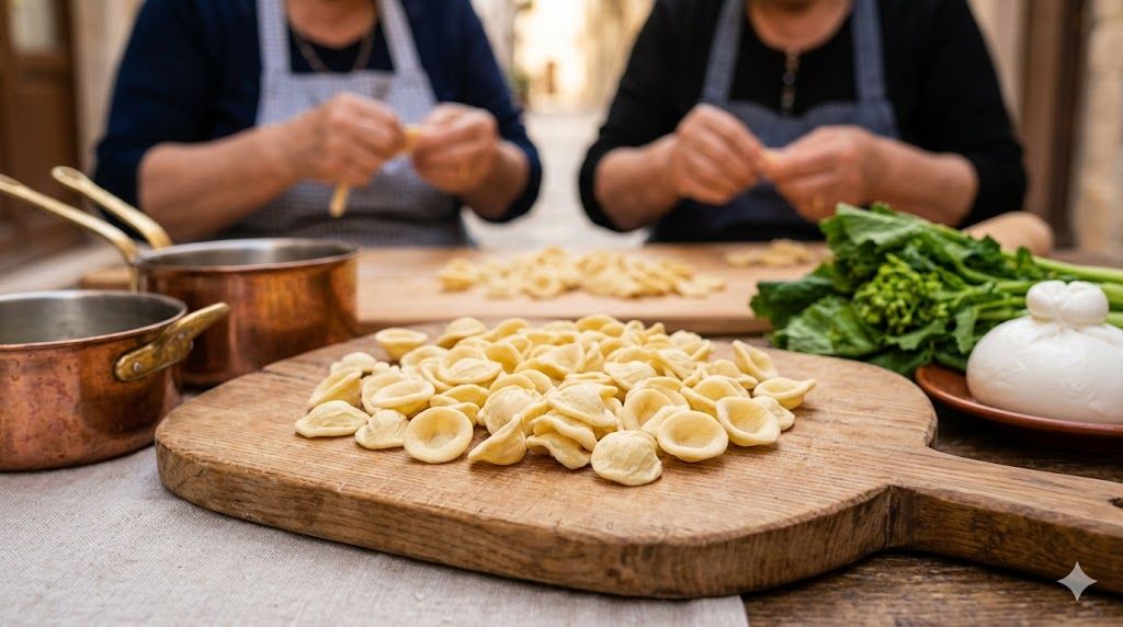 Tradicionalni orecchiette i focaccia barese servirani u restoranu u Bari Vecchia