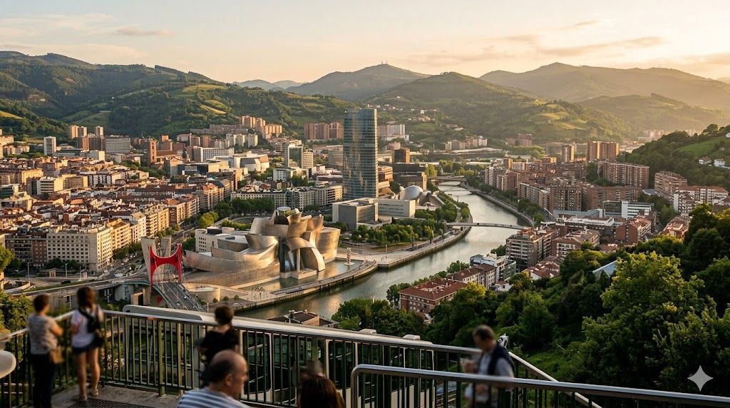 Panoramski pogled na Bilbao sa Funicular de Artxanda u Baskiji