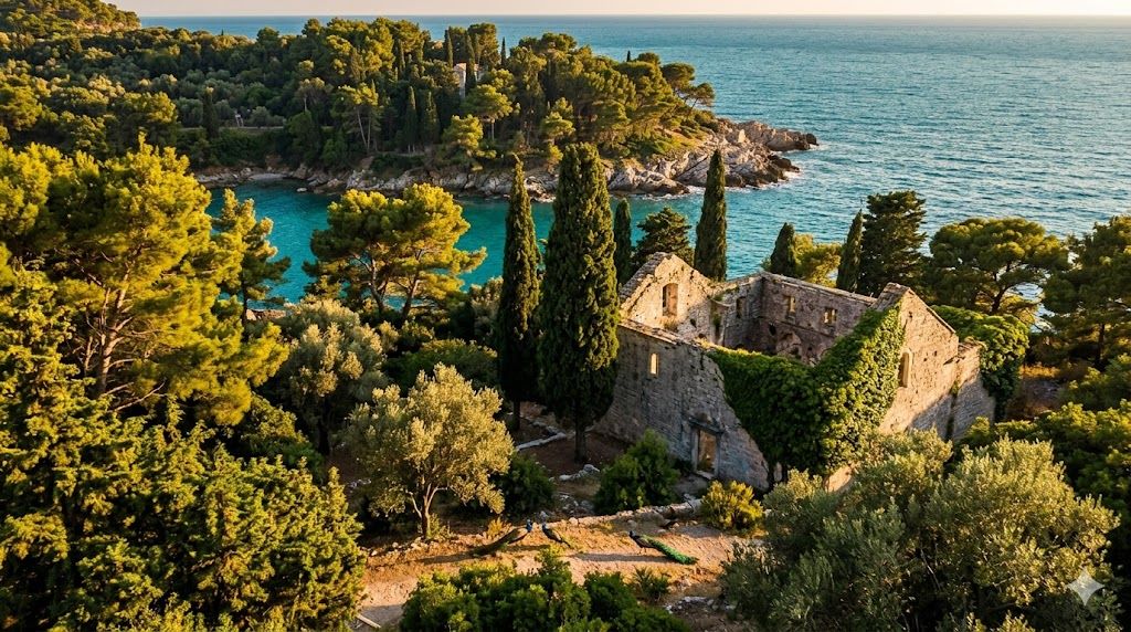 Lokrum ostrvo kraj Dubrovnika benediktinski samostan