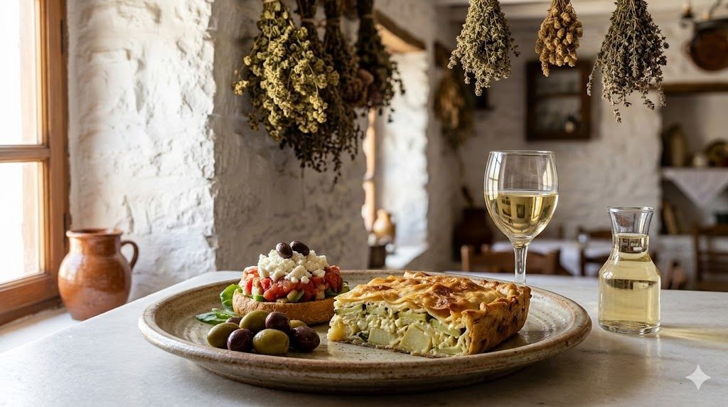 Hanjski boureki krompir tikvica mizithra kritska gastronomija