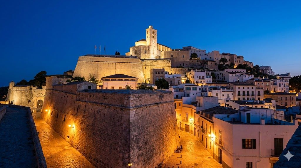 UNESCO renesansne zidine Dalt Vile iznad luke u Ibizi
