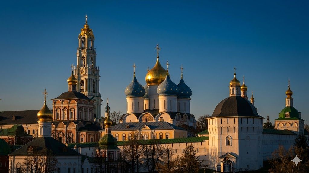 Sergiev Posad Trojica-Sergijeva Lavra sa zlatnim kupolama blizu Moskve