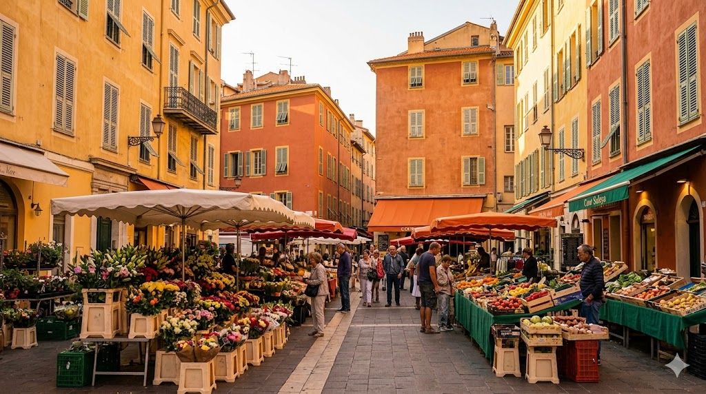 Cours Saleya Vieux Nice stari grad Provansa pijaca