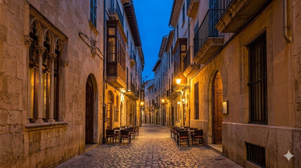 Casc Antic i Katedrala La Seu u Palmi de Majorki — gotska katedrala nad morem, srednjovekovne uličice, Almudaina