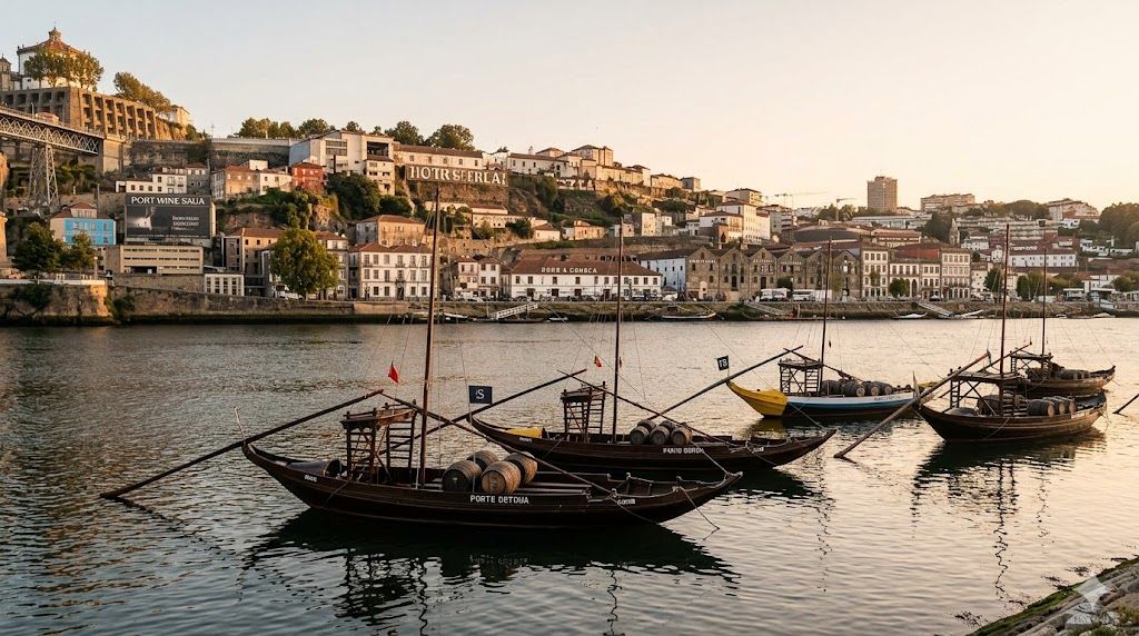 Vila Nova de Gaia i Douro reka iz Porta