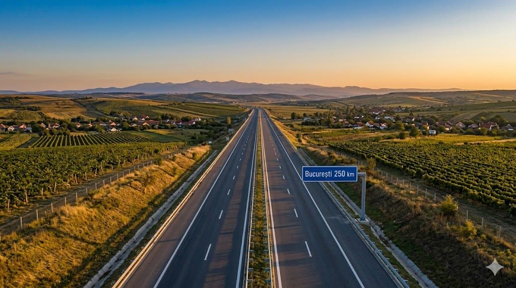 Put istok Srbije ka Bukureštu, A1 autoput, Karpati u pozadini