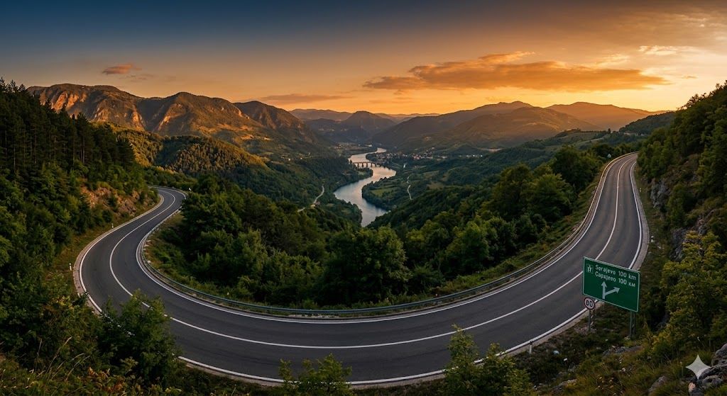 Put zapad Srbije ka Sarajevu preko Drina valley, Mali Zvornik granica