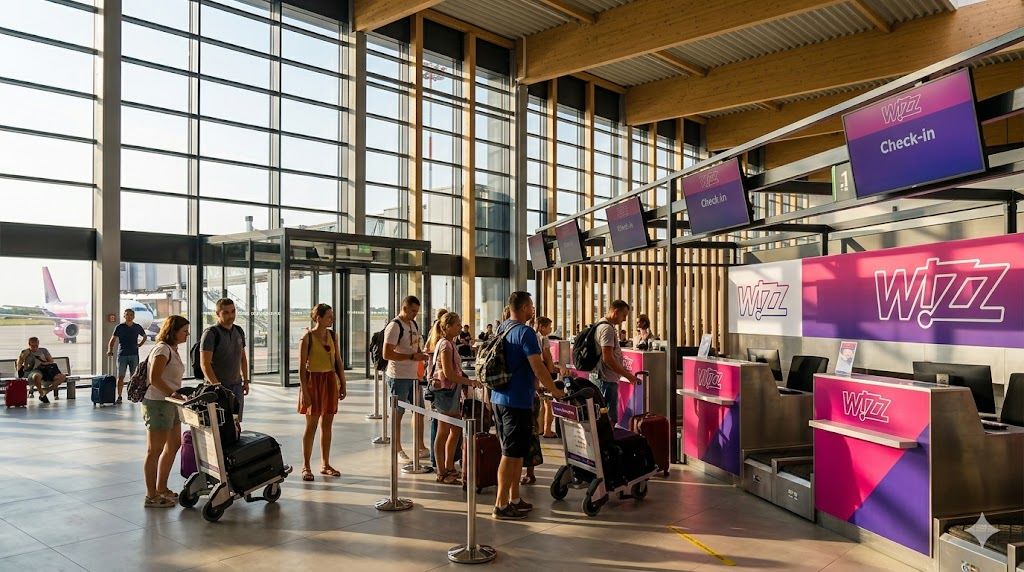 Temišvar Traian Vuia Airport (TSR) Terminal — Wizz Air Malta check-in