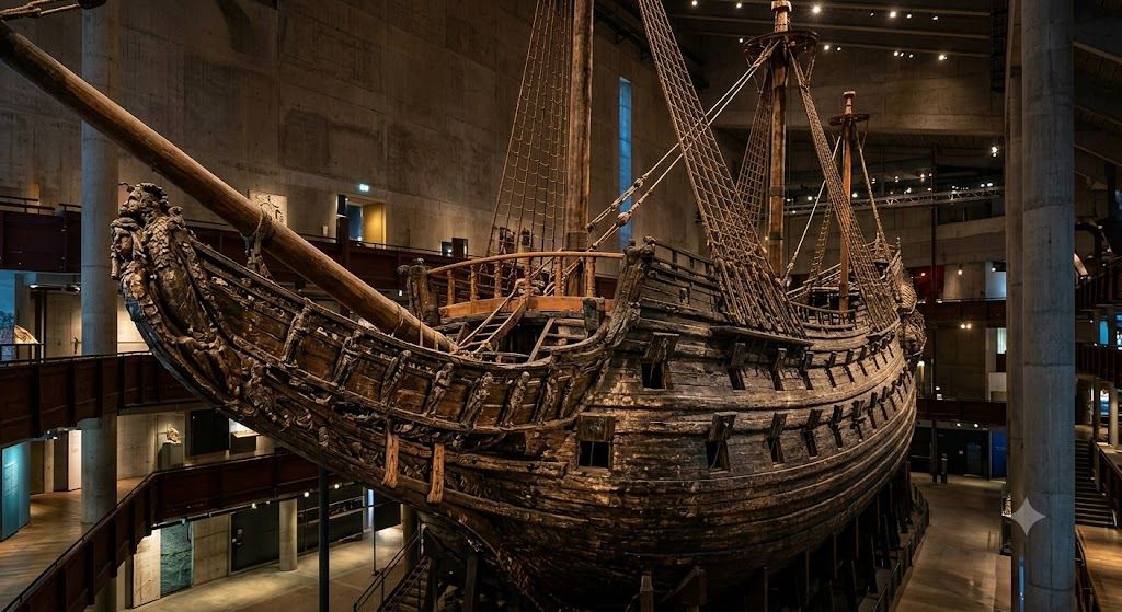 Vasa muzej Stokholm — potonuli ratni brod iz 1628, najposećeniji muzej Skandinavije, drveni galijun