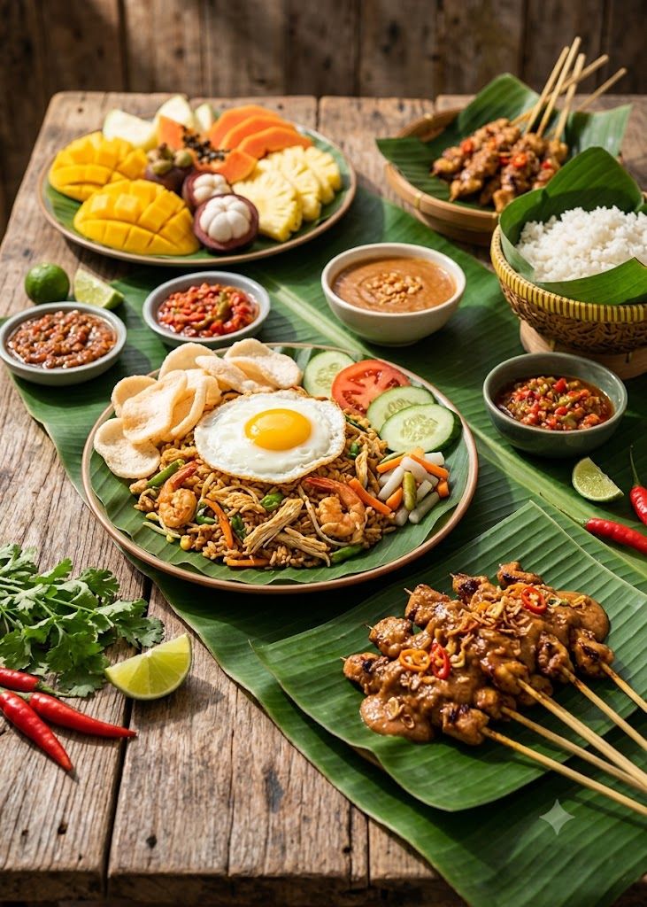 Indonežanska kuhinja — nasi goreng i sate