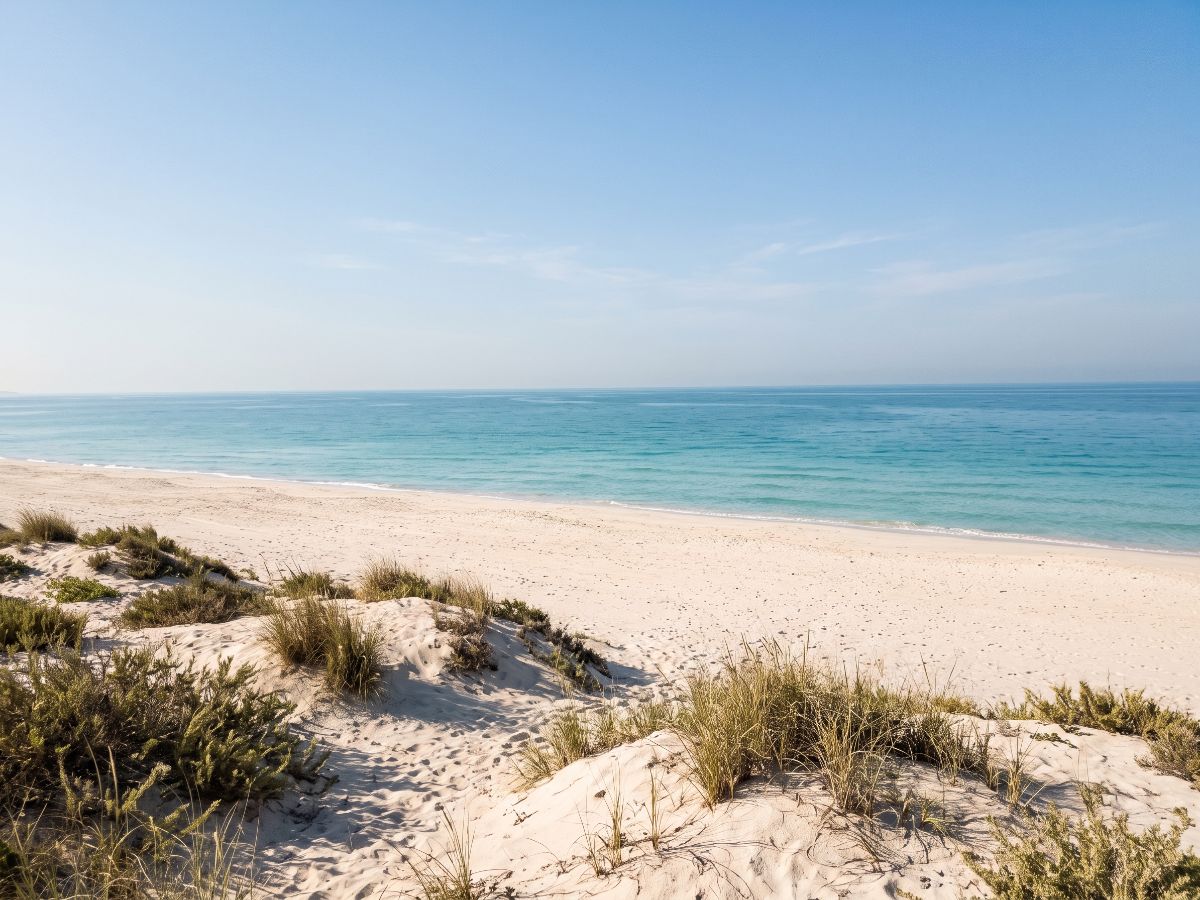 Plaža na ostrvu Sadijat u Abu Dabiju (AI prikaz)